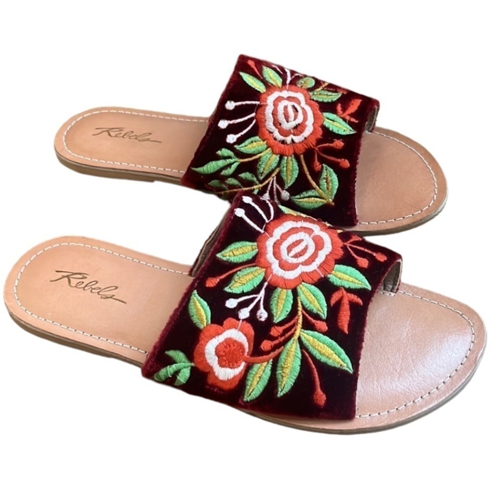 Flower slide sandals